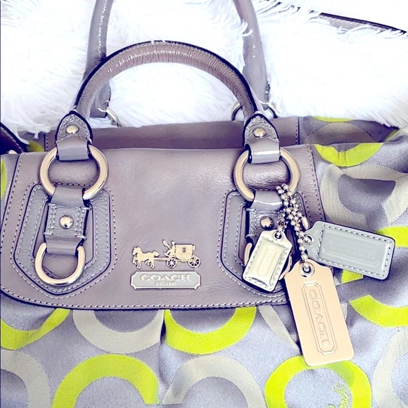 COACH Madison OP Art Sabrina Satchel - Picture 5 of 12